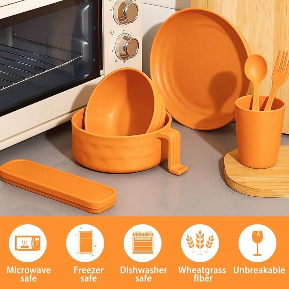 6pc Wheat Straw Ramen Bowl Set - Picture 7 of 8